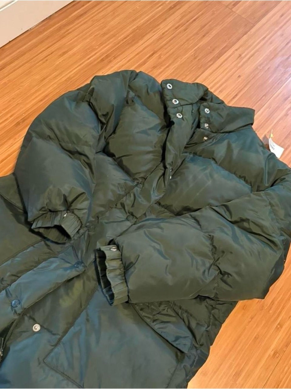 Dark out brook heavy 80s vintage Green Puffer Coat - Picture 2 of 6